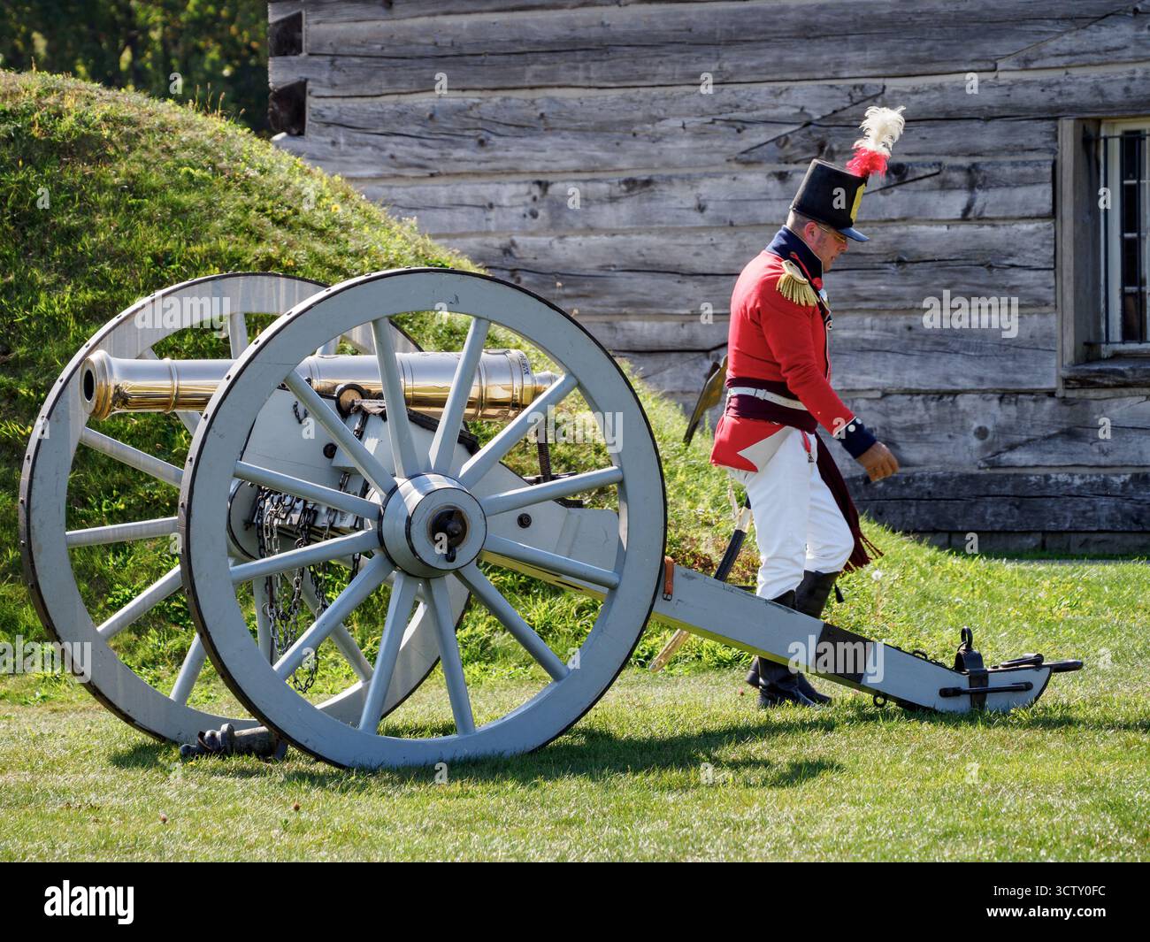 Der Kanon erschossen, Fort George, Niagara-on-the-Lake, Ontario, Kanada Stockfoto