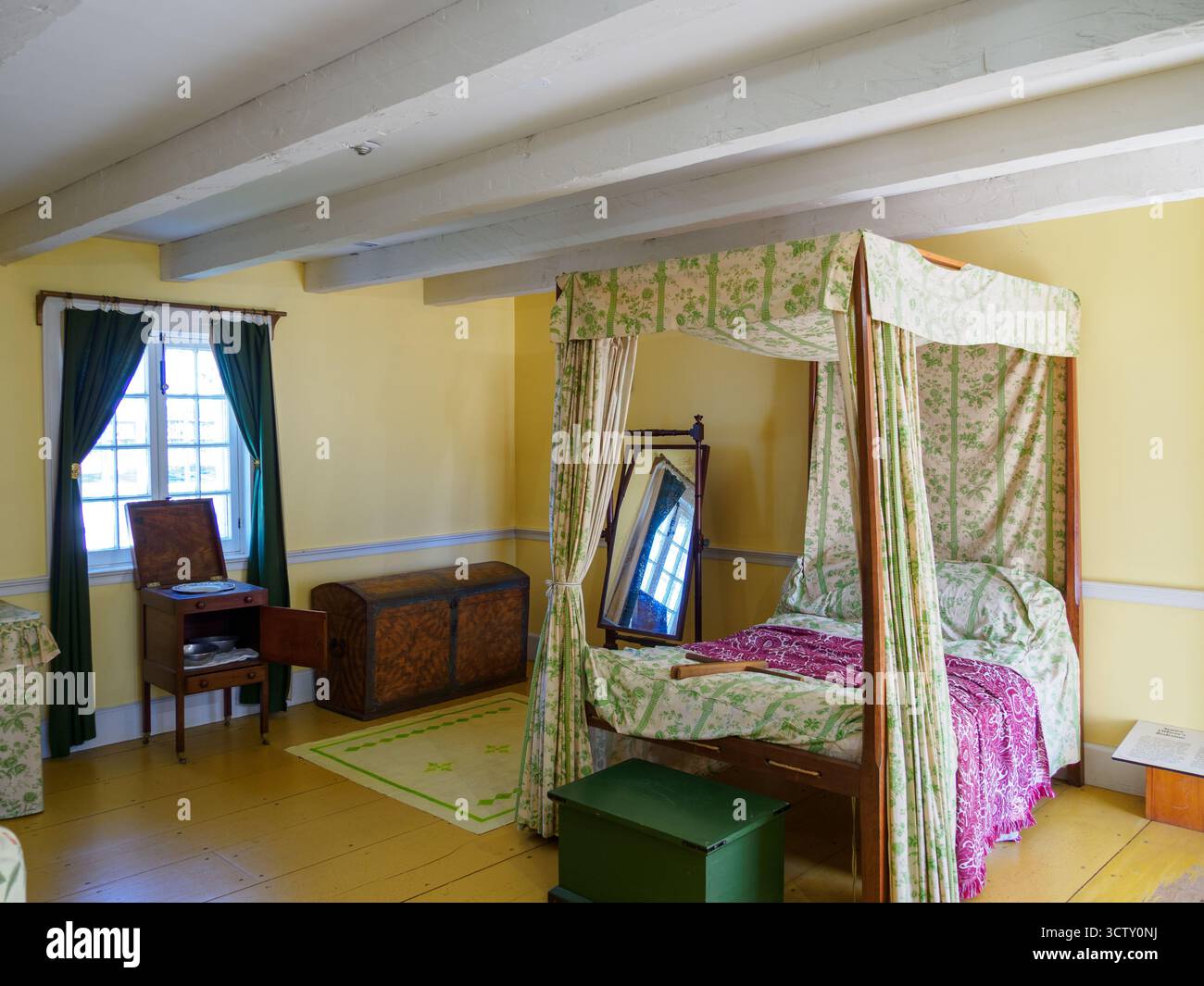 Fort George, Schlafzimmer Im Offiziersviertel. Fort George, Niagara-on-the-Lake, Ontario, Kanada Stockfoto