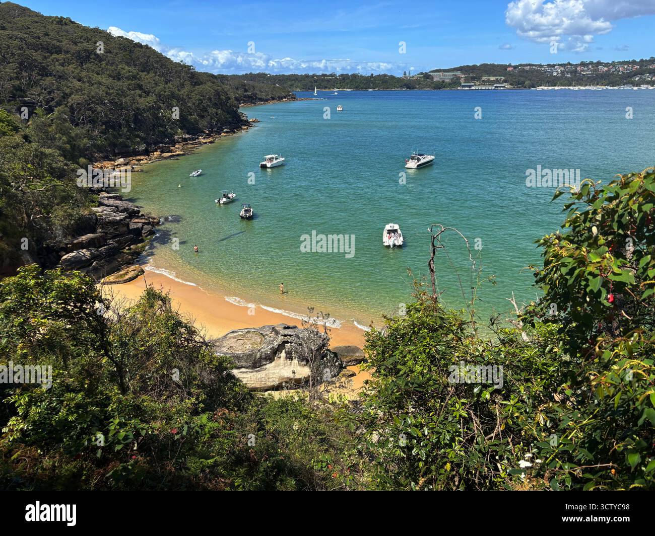Spit to Manly Walk, Castle Rock Beach, Sydney Harbour Marine Park, NSW, Australien. Kein MR oder PR Stockfoto
