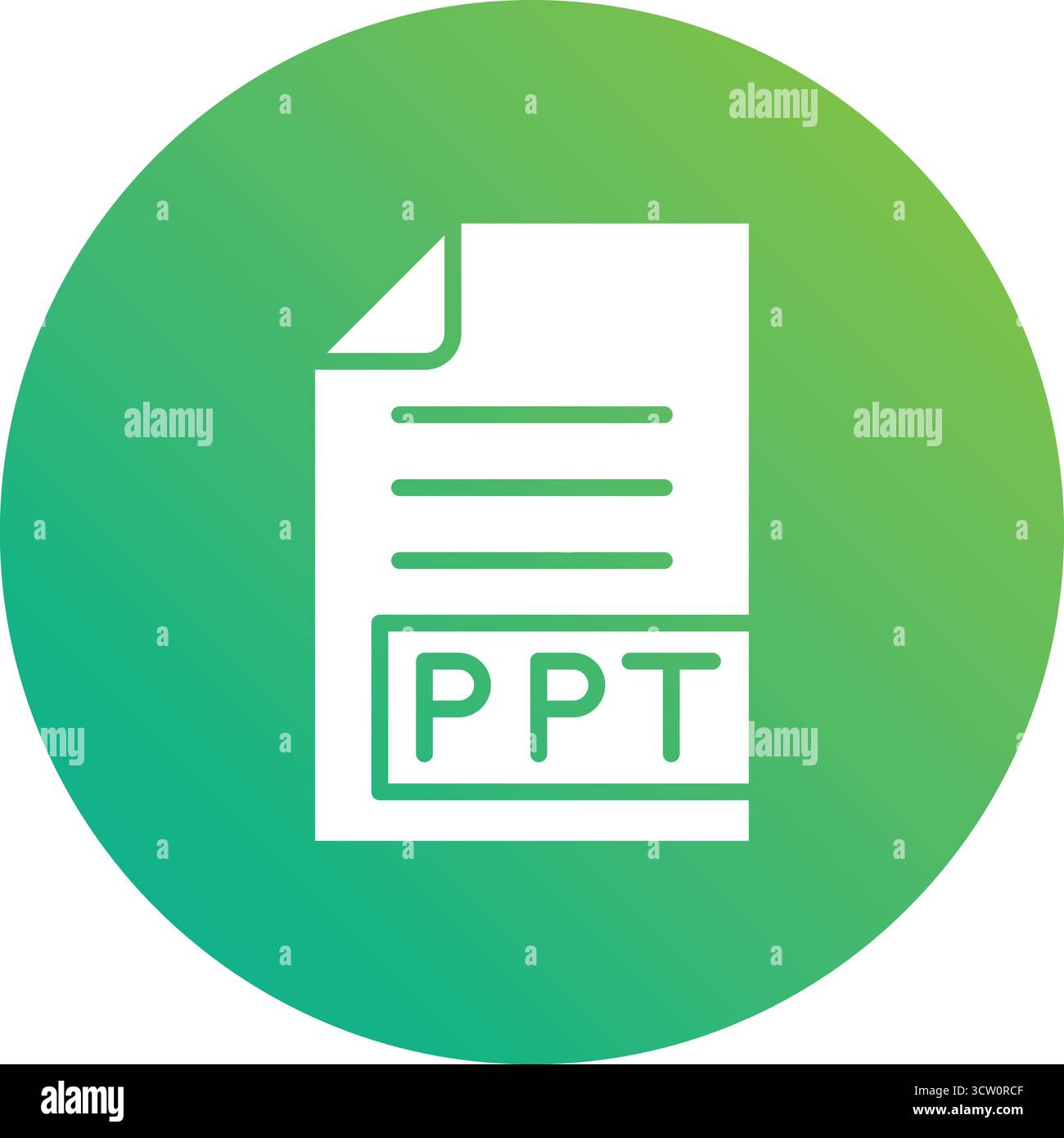 Illustration zum Design des PPT-Vektorsymbols Stock Vektor