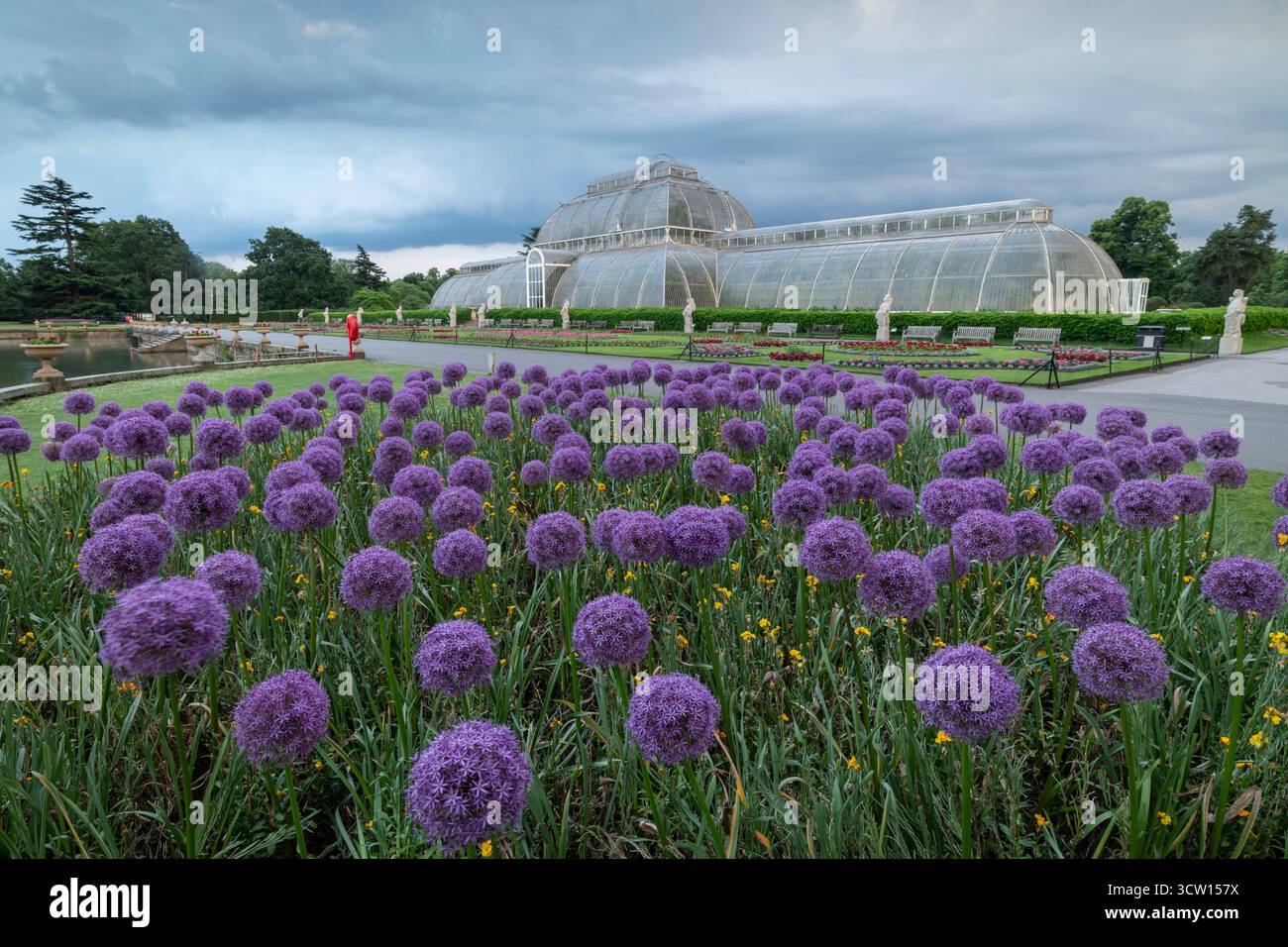 Das Palm House in den Kew Gardens in Richmond, England. Stockfoto