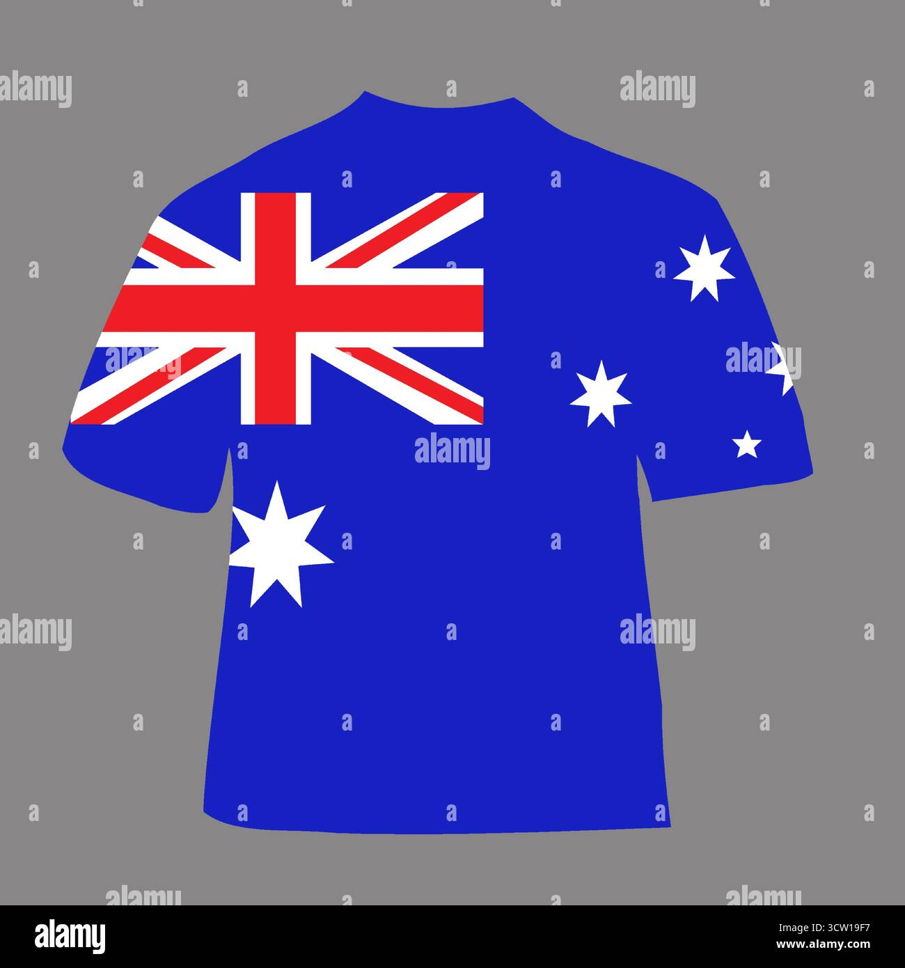 t-Shirt Mann australische Kostüm Unabhängigkeit australien Shirt Design Illustration Stock Vektor