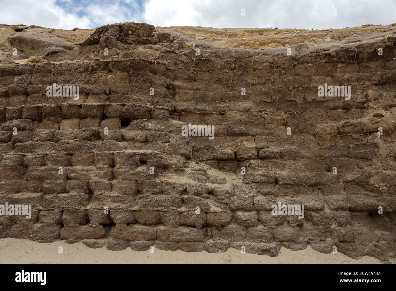 Gehäusewand mit Matten in der Nähe der Senusret II Pyramid x in El Lahun, Fayoum, Ägypten Stockfoto