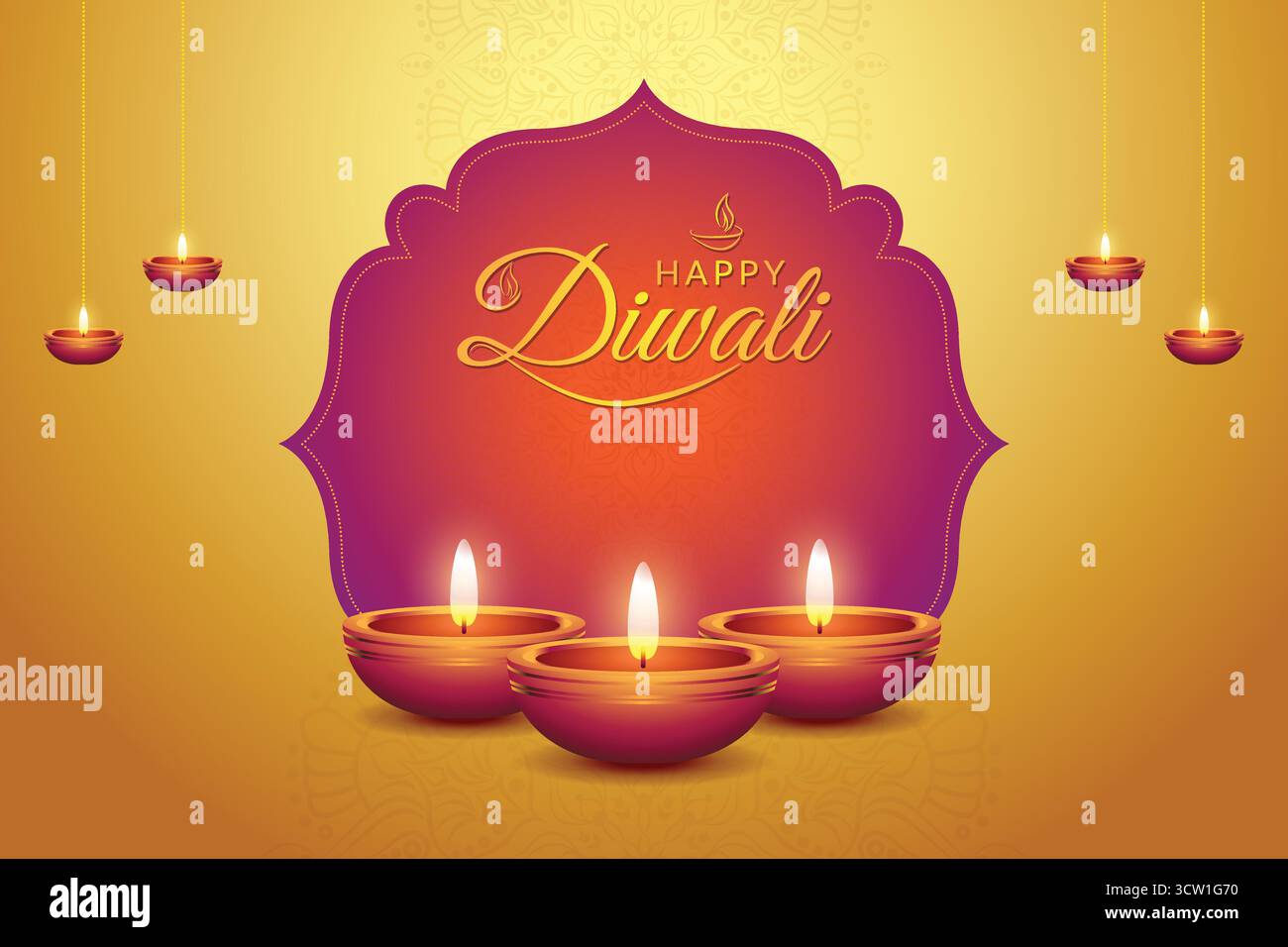 Indisches Festival der Lichter glücklich Diwali, Feiertagshintergrund, Diwali Feier Grußkarte, abstrakte Vektor-Illustration Design Stock Vektor
