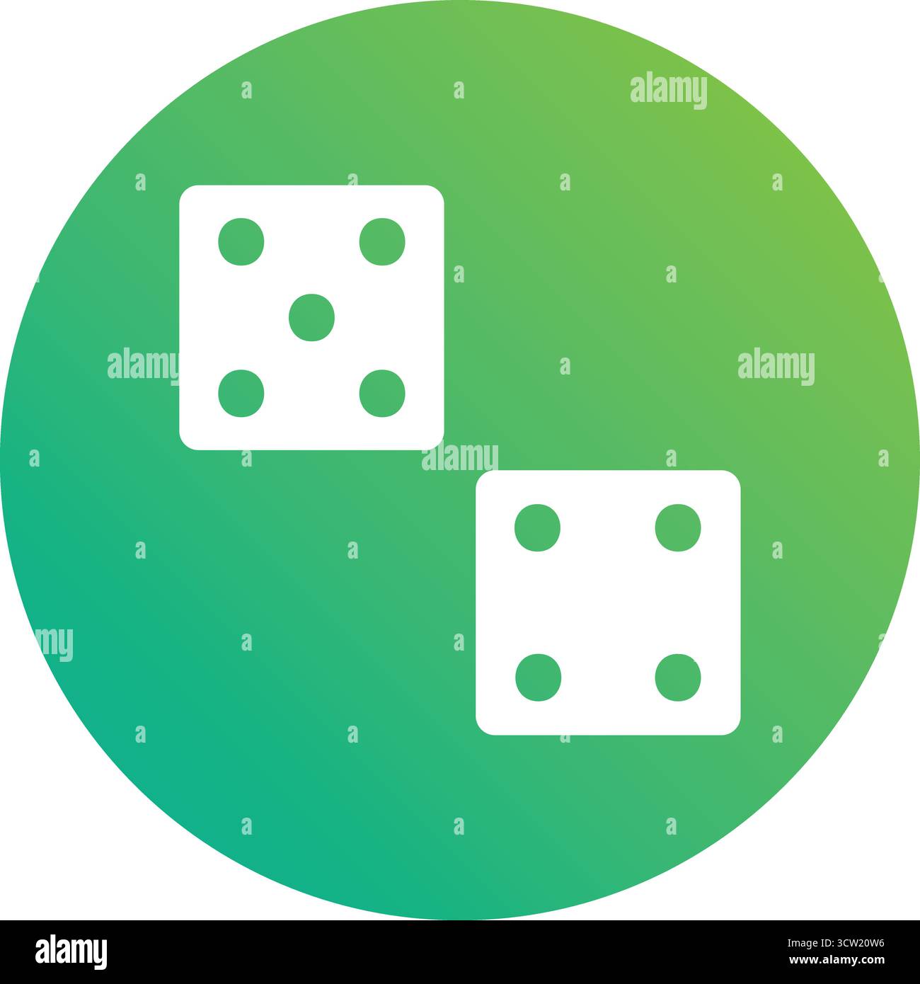 Dices Vector Icon Design Illustration Stock Vektor