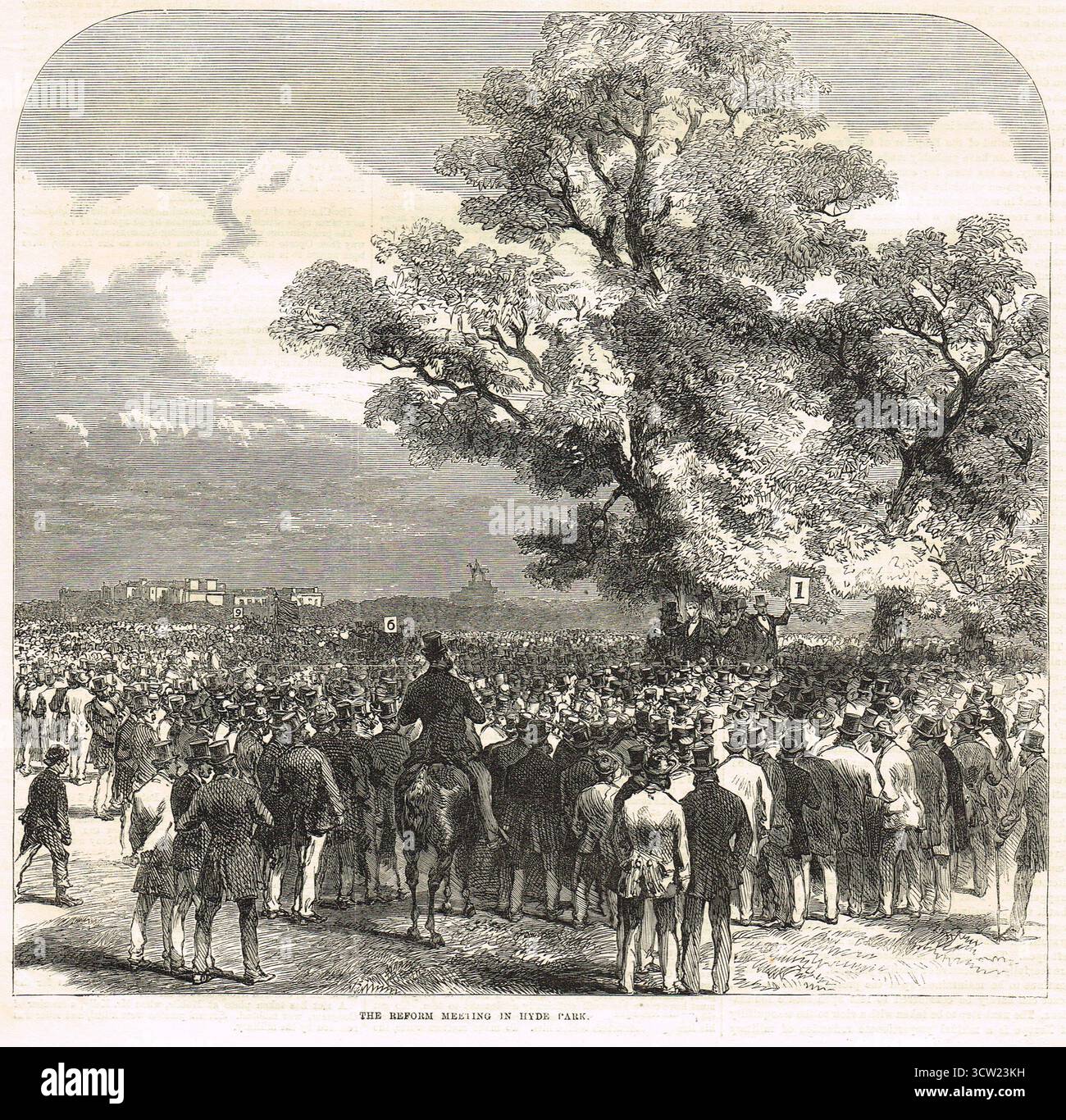 Das Reformtreffen im Hyde Park, 6. Mai 1867 Stockfoto