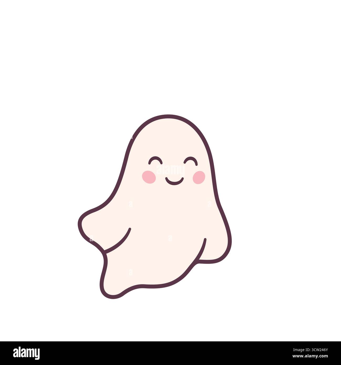 Niedliche lächelnde Zeichentrickfigur für Halloween-Design Stock Vektor