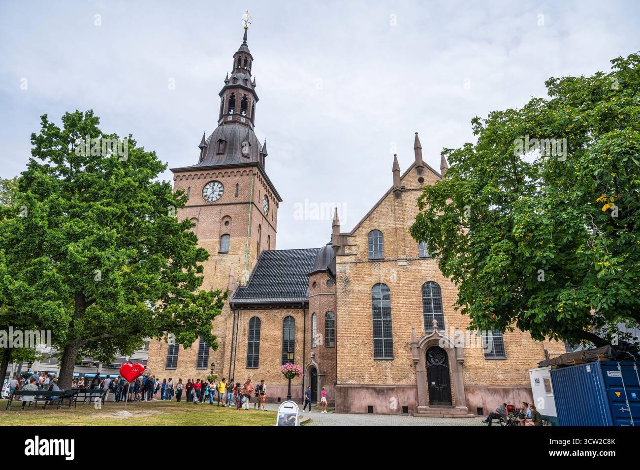 Kathedrale von Oslo am Karl Johans Gate im Zentrum von Oslo, Norwegen, Nordeuropa Stockfoto
