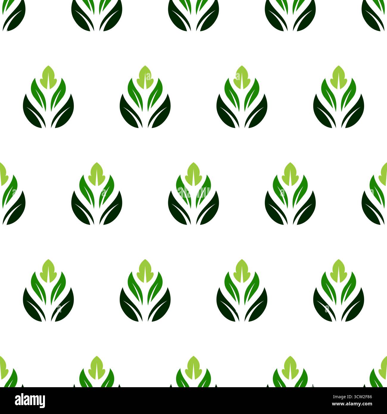 Organic Leaf Seamless Pattern Vektor Stock Vektor