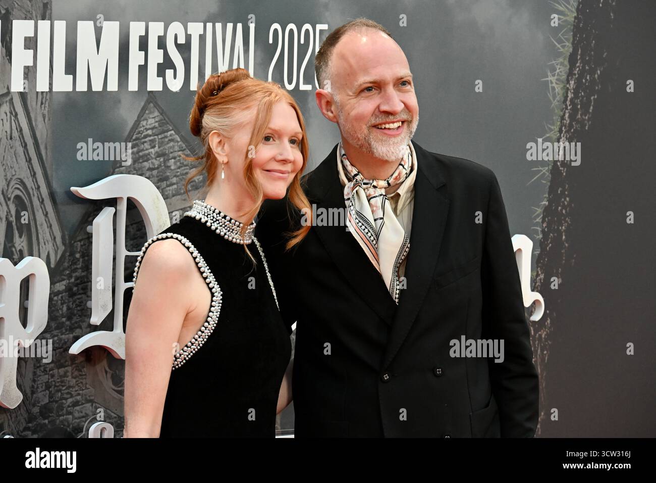 Katie Chastain, Nathan Johnson. Wake Up Dead man : A Knives Out Mystery, BFI London Film Festival, London, UK Stockfoto