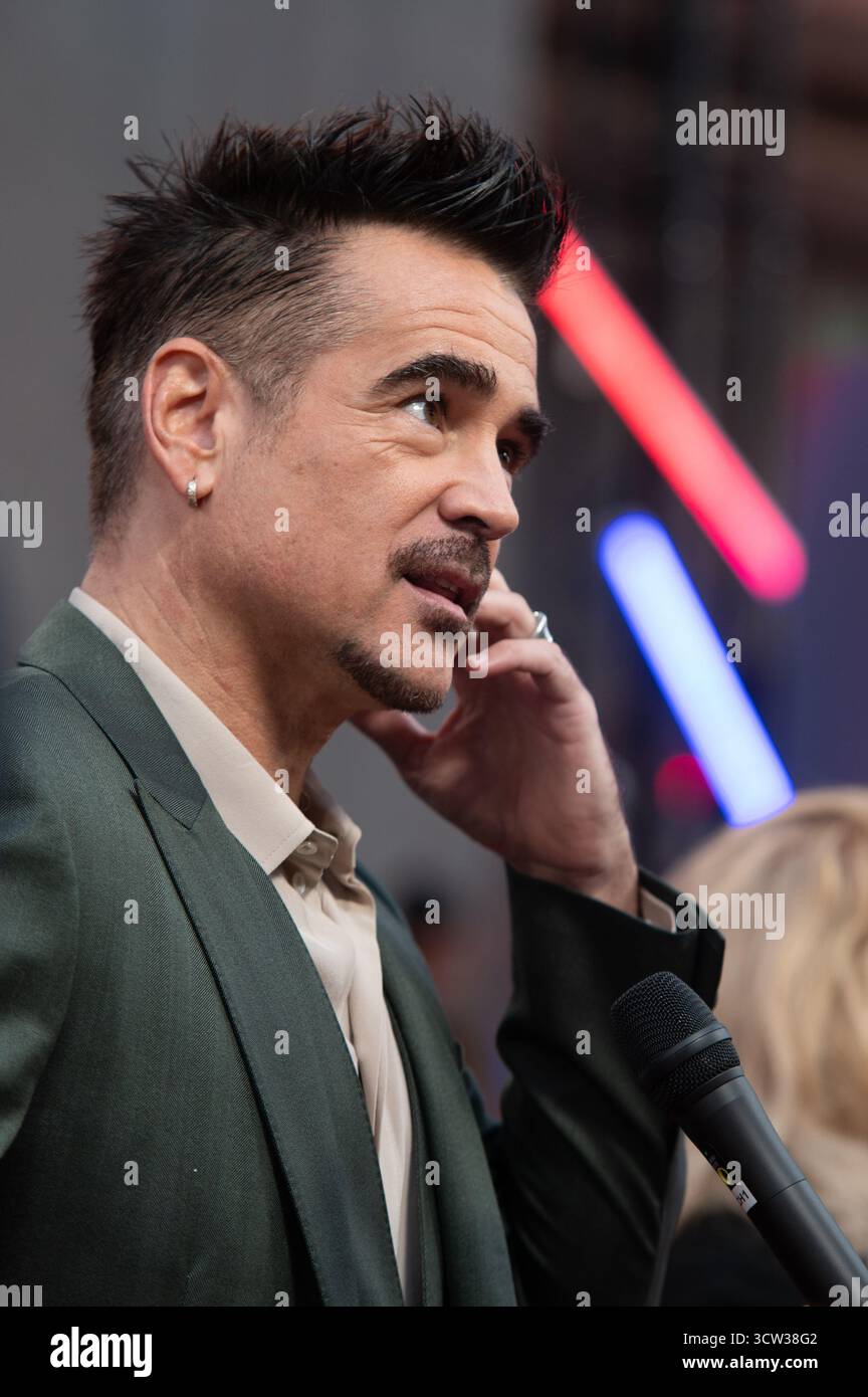 London, Vereinigtes Königreich. Am 9. Oktober 2025 interviewte Colin Farrell auf dem roten Teppich für die Vorführung von Ballad of A Small Player beim BFI London Film Festival. Cristina Massei/Alamy Live News Stockfoto