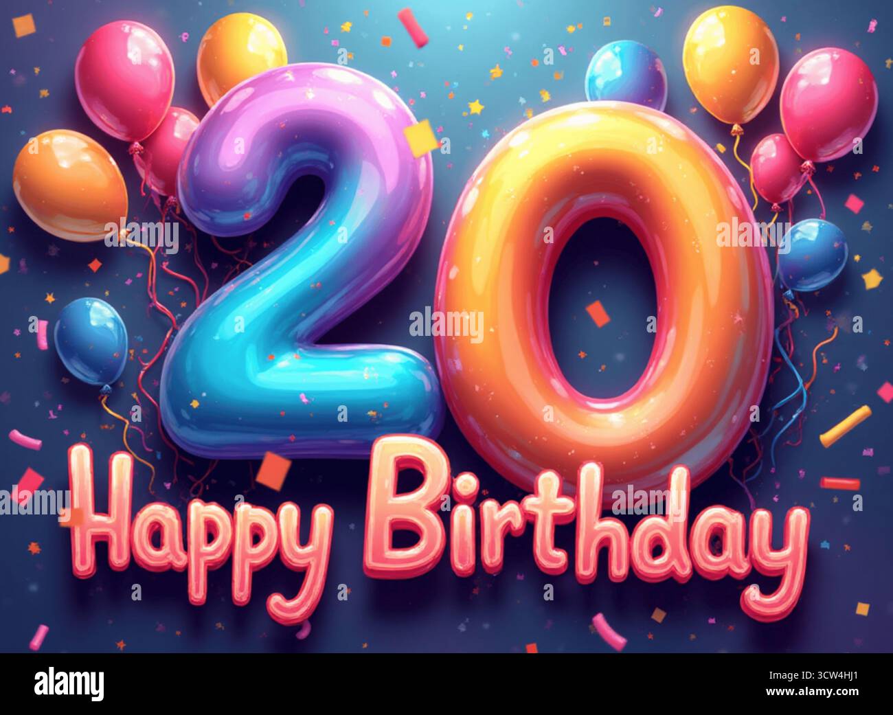 Happy Birthday Grußkarte 20 Stockfoto
