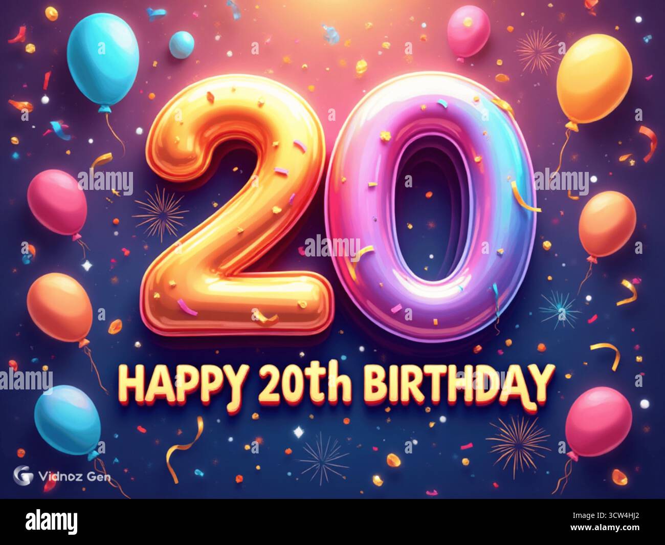 Happy Birthday Grußkarte 20 Stockfoto
