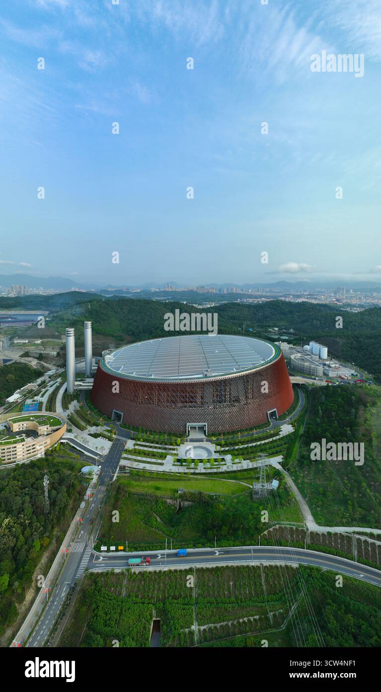 Shenzhen Longgang Pingdi Tiefenenergie Umweltschutz Longgang Energy Ecological Park Luftfotografie Stockfoto