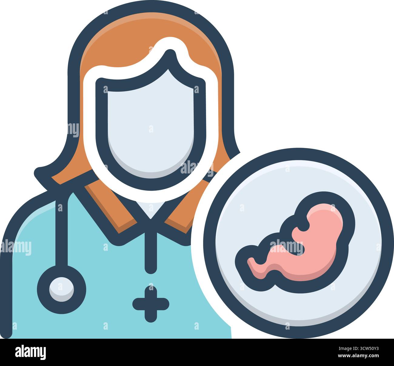 Symbol für Gynäkologen, Gynäkologie Stock Vektor