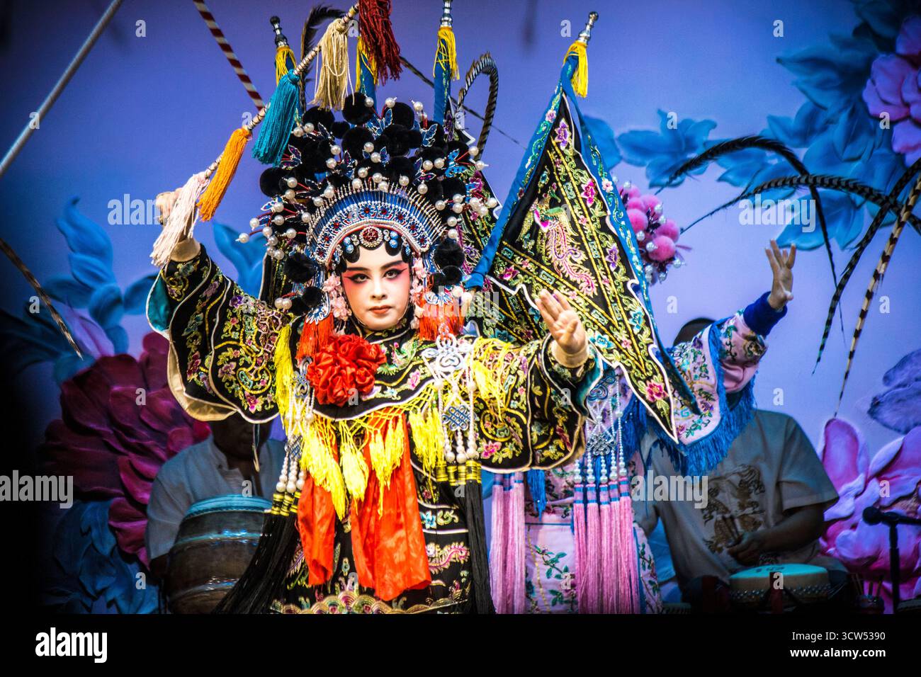 Opernsänger in der Oper Sichuan in Chengdu, China Stockfoto