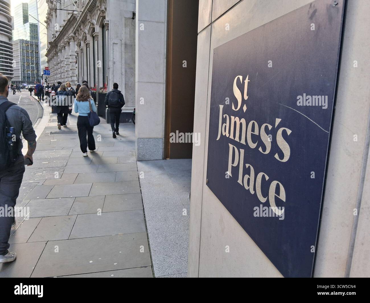 Die Büros von St James's Place Fincial Advisers in der Lombard Street in London Stockfoto