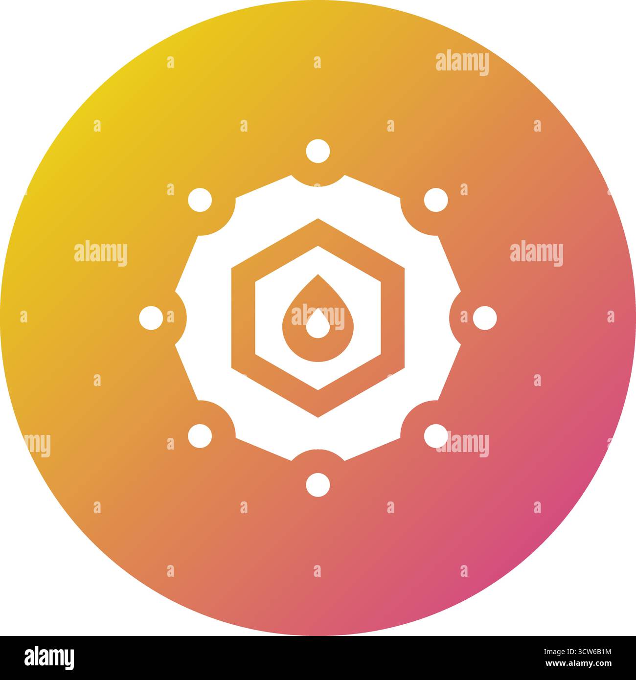 Benzol-Vektor-Symbol Entwurfsillustration Stock Vektor