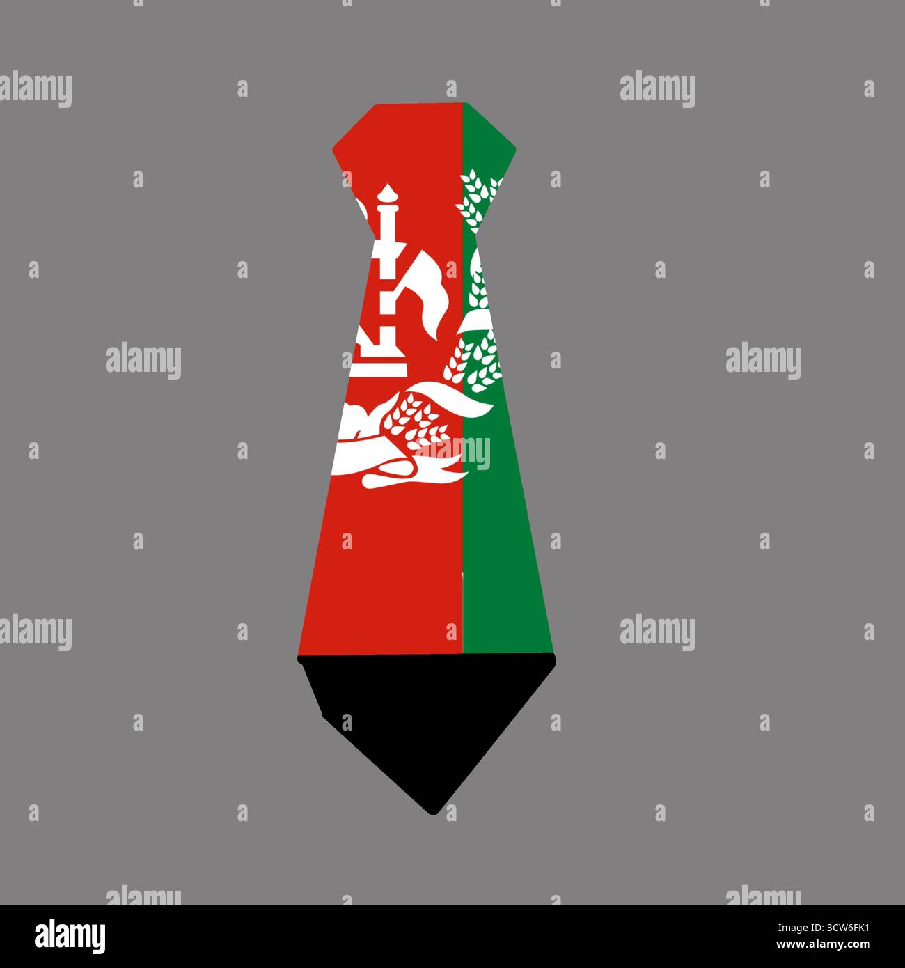 Männermantel Krawatte mit afghanistan Flagge in Patroitismus im Kostümdesign Krawattenzubehör Stock Vektor