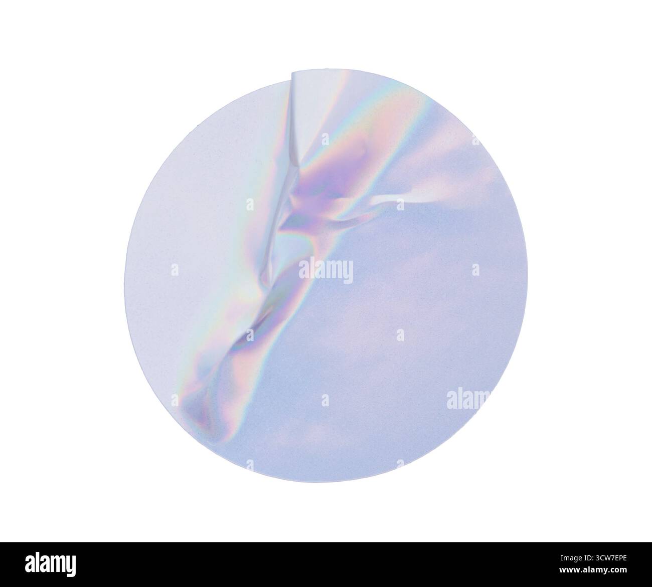 Abstrakter runder Farbverlauf Textur Kanalaufkleber ein undurchsichtiger runder flüssiger, klares, meerblaues Wasser, der mit beigem, hellem Hintergrund transparent verschmilzt Stockfoto