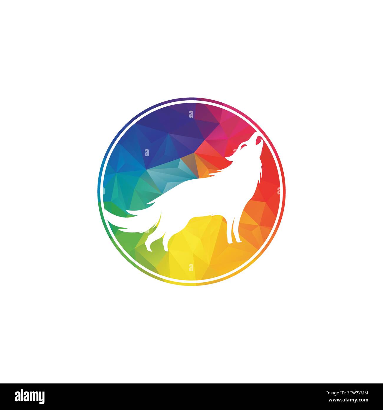 wolf Logo Design Bell Logo von Wolf Stock Vektor