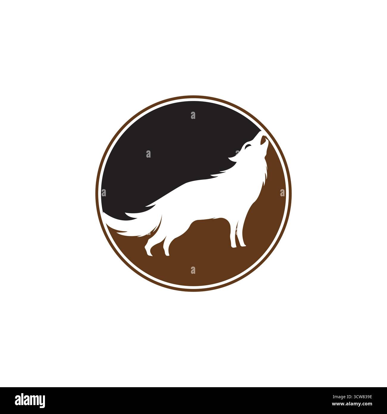 wolf Logo Design Bell Logo von Wolf Stock Vektor