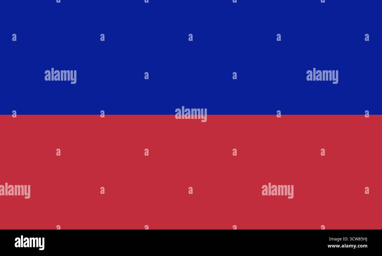 Flagge von Haiti. Flaches Symbol der Zivilflagge Haiti. Fähnrich Haiti einfaches rechteckiges Abzeichen. Taste „Haiti“. Stock Vektor
