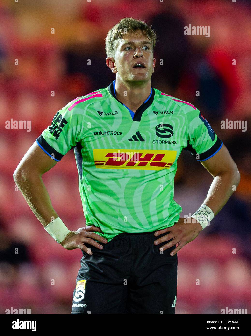 Llanelli, Wales, Vereinigtes Königreich, 10. Oktober 2025. Jurie Matthee von DHL Stormers, während des BKT United Rugby Championship (URC) Match Scarlets gegen DHL Stormers Credit: Nick B Images/Alamy Stockfoto
