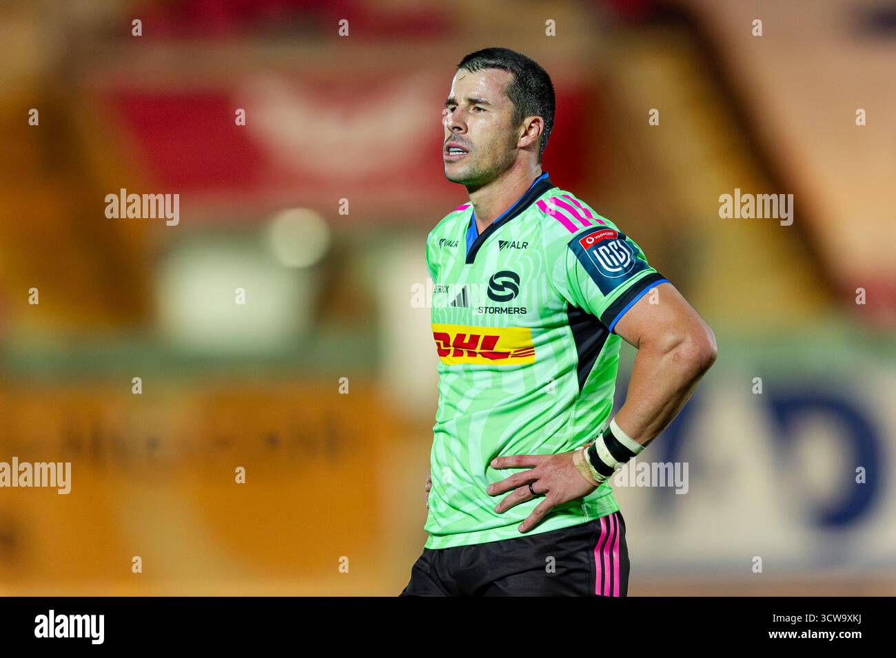Llanelli, Wales, Vereinigtes Königreich, 10. Oktober 2025. Ruhan Nel von DHL Stormers, während des BKT United Rugby Championship (URC) Matches Scarlets gegen DHL Stormers Credit: Nick B Images/Alamy Stockfoto