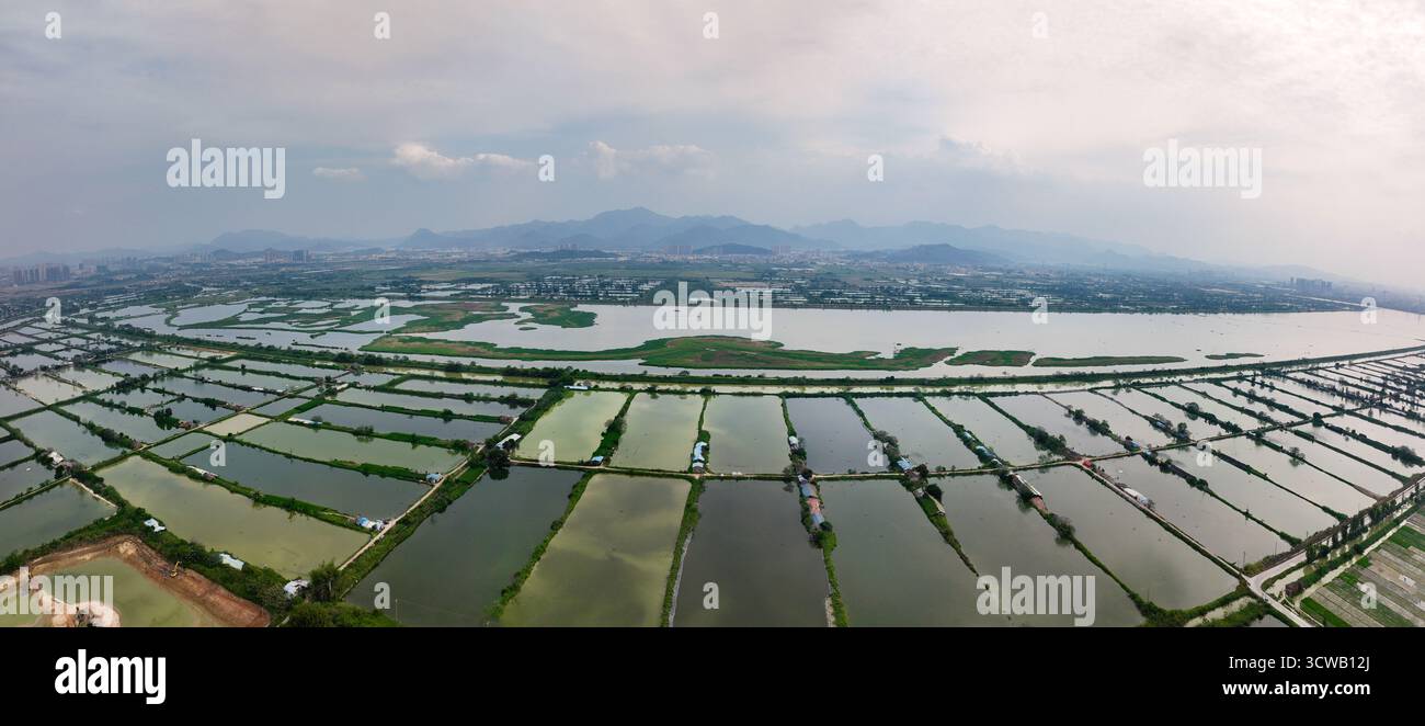 Luftaufnahmen des Tonghu Wetland Park in der Zhongkai Hightech Zone, Huicheng, Huizhou City Stockfoto