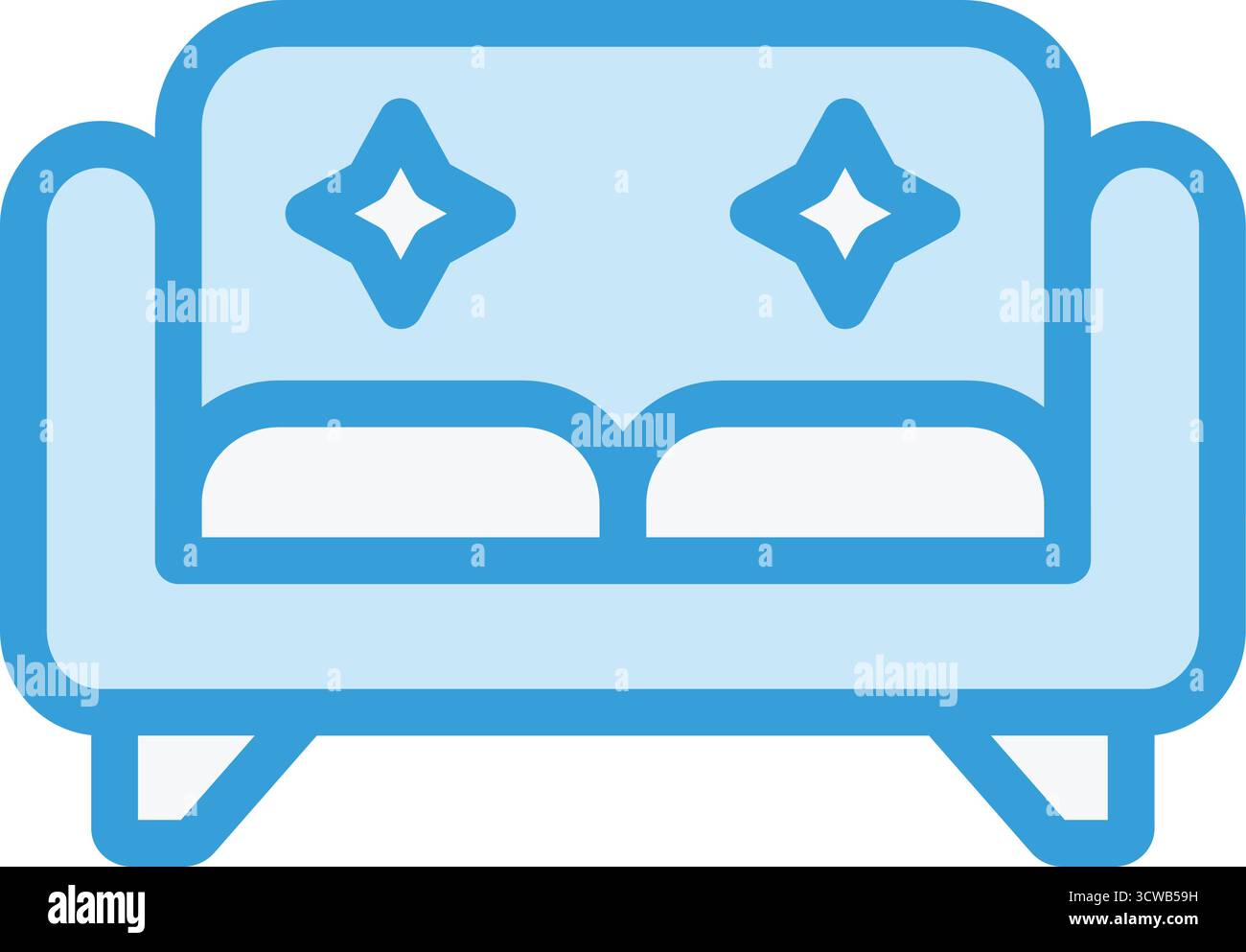 Sofa Vektor Symbol Design Illustration Stock Vektor