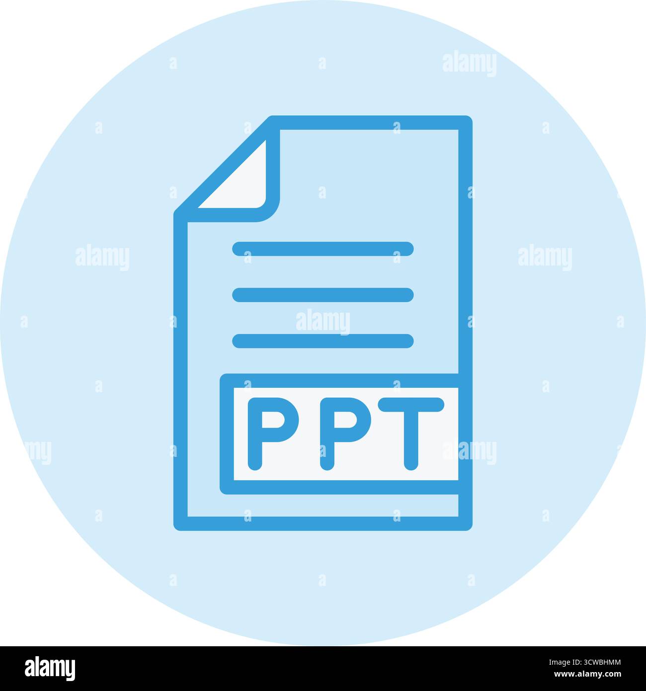 Illustration zum Design des PPT-Vektorsymbols Stock Vektor