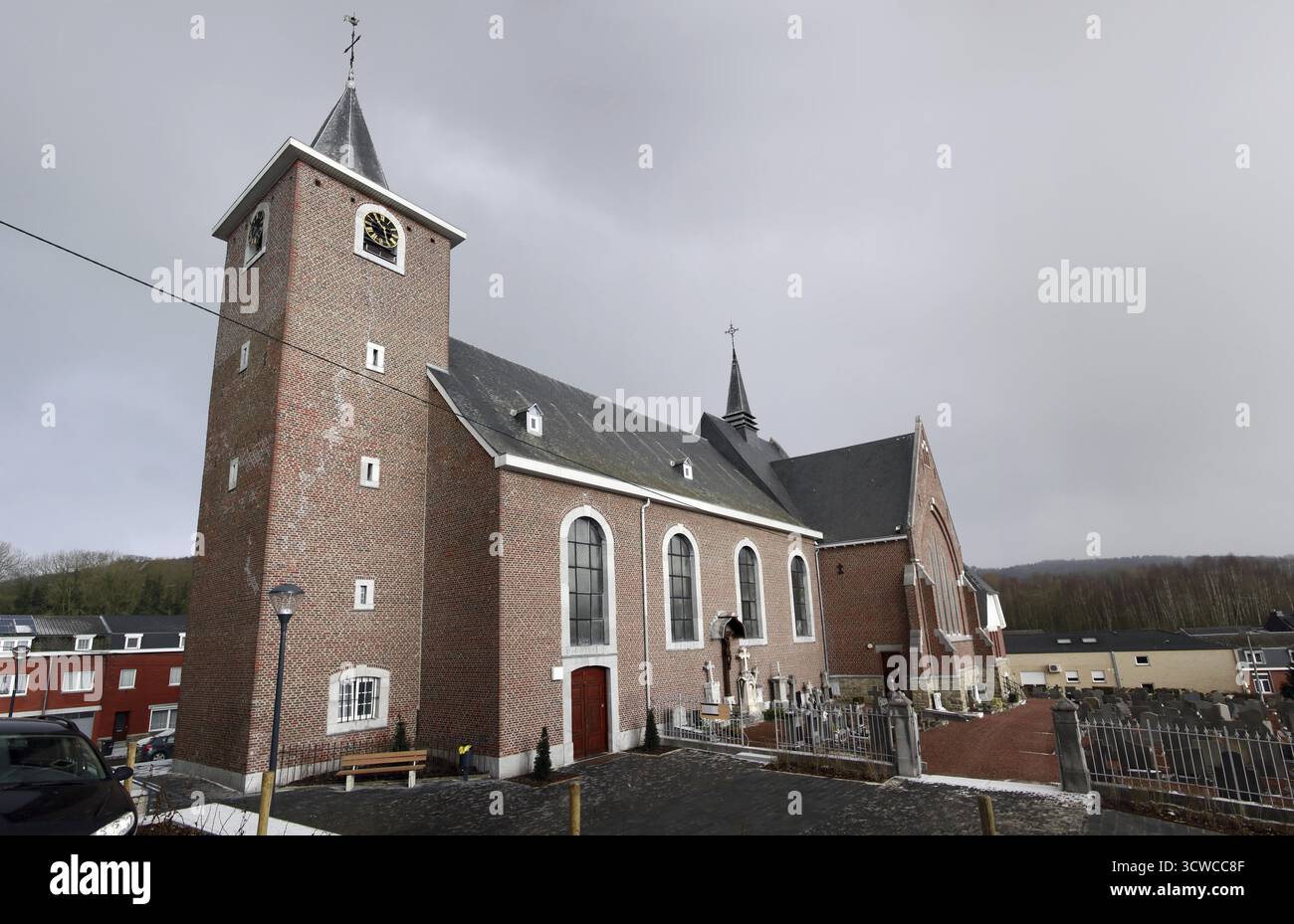 Kirche St. Hubert Gemmenich, Plombieres, Wallonien, Belgien Stockfoto Kirche St. Hubert Gemmenich, Plombieres, Wallonien, Belgien Stockfoto