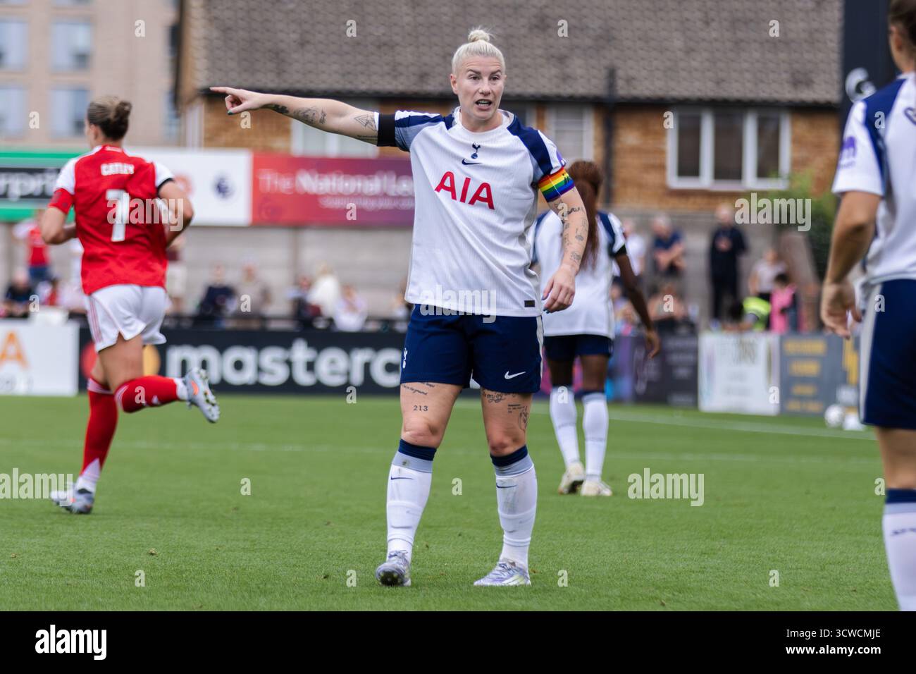 Borehamwood, Großbritannien. August 2025. Bethany England of Tottenham Hotspur Women während des Freundschaftsspiels vor der Saison gegen Arsenal Women Stockfoto