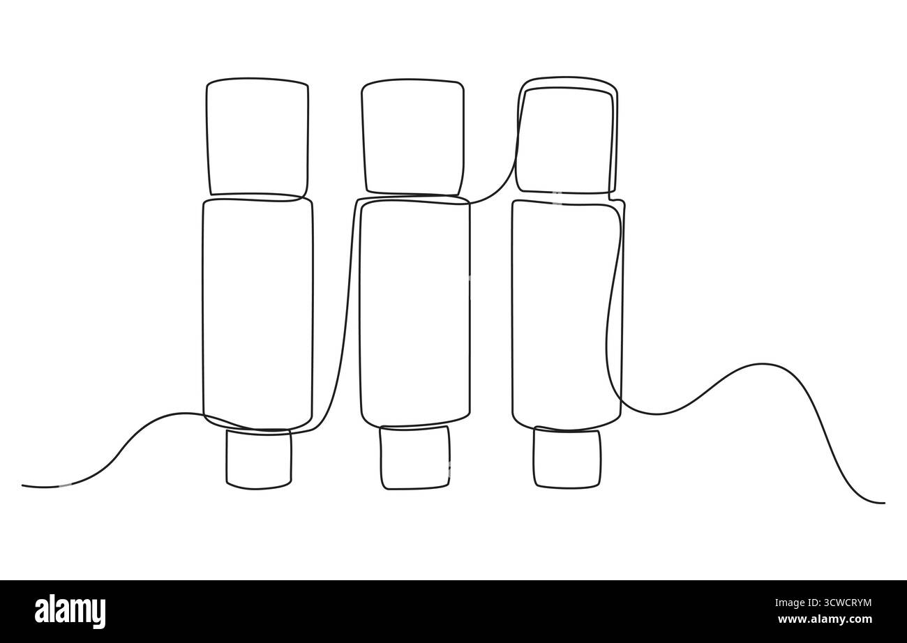 Auto-Auspuff durchgehende eine Linie Kunst Zeichnung Vektor Illustration, Auto Auspuff Rohr und Katalysator System eine Linie Kunst Stock Vektor