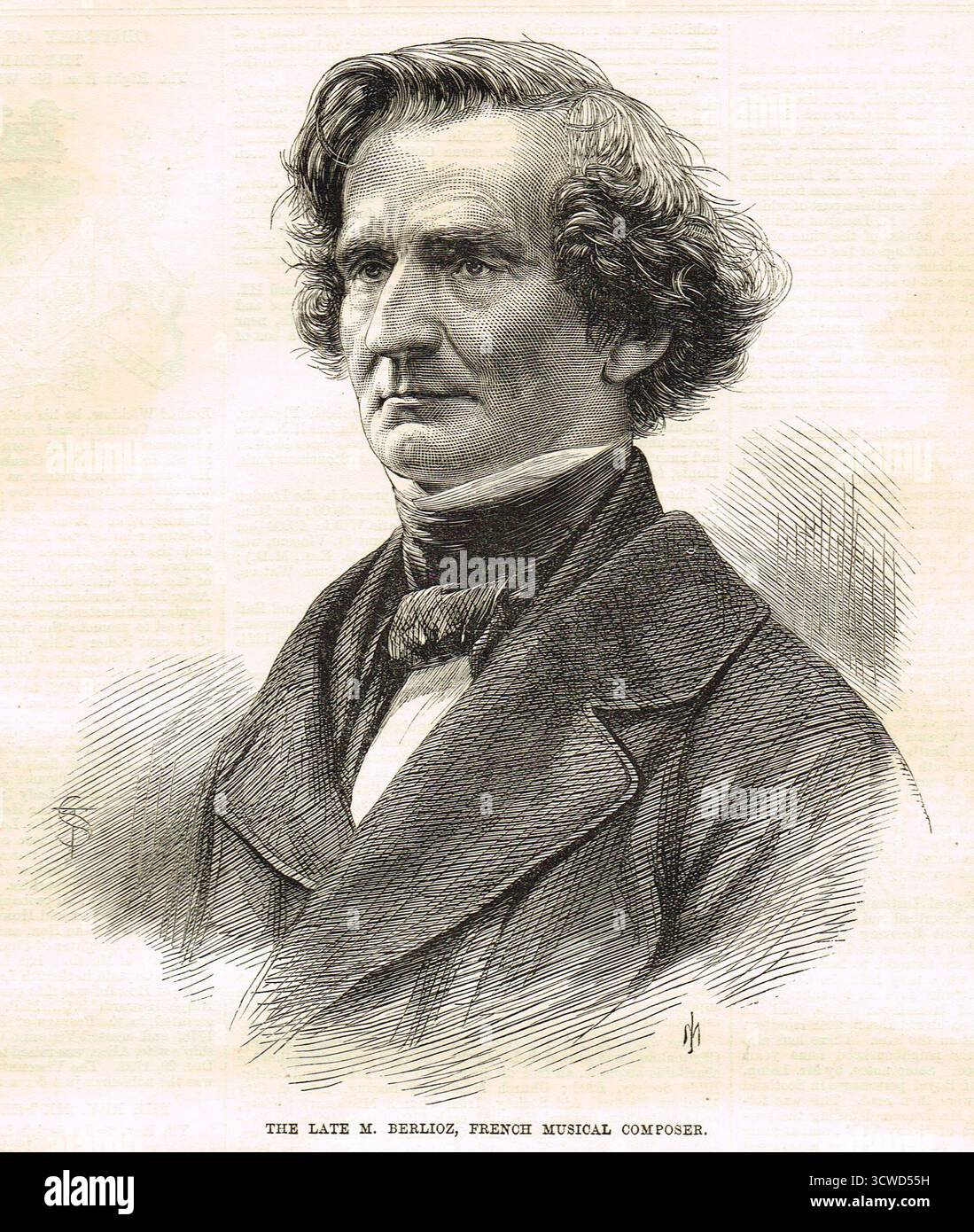Louis-Hector Berlioz. Französischer romantischer Komponist und Dirigent. 1869 Stockfoto