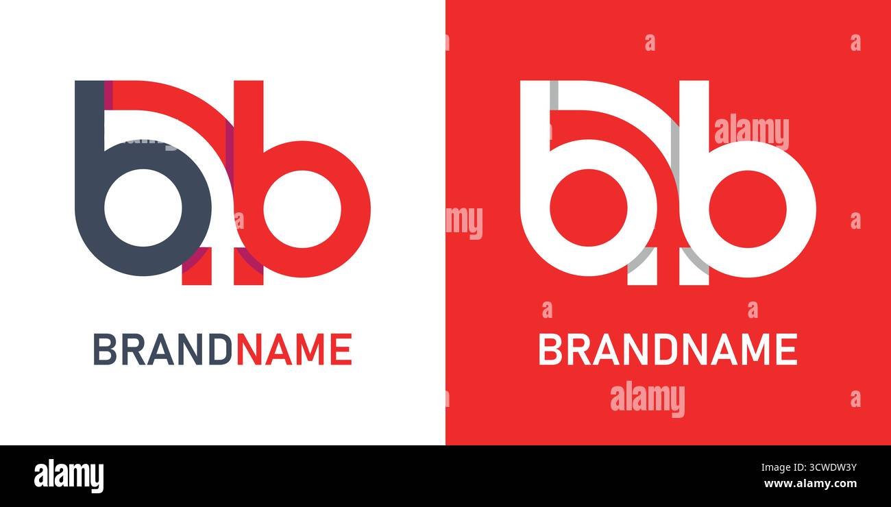 Vektorbuchstabe bb-Logo Stock Vektor