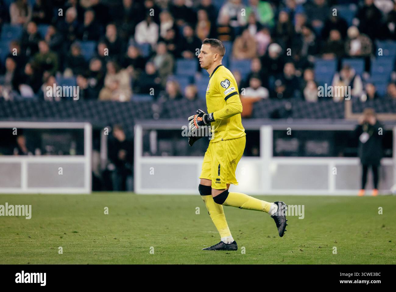 Sinsheim, Deutschland. Oktober 2025. Sinsheim, Deutschland, 10. Oktober 2025 Anthony Moris (#1 - Luxemburg) während des UEFA-Qualifikationsspiels zwischen Deutschland und Luxemburg in der PreZero Arena in Sinsheim. (Gabor Baumgarten/SPP) Credit: SPP Sport Press Photo. /Alamy Live News Stockfoto