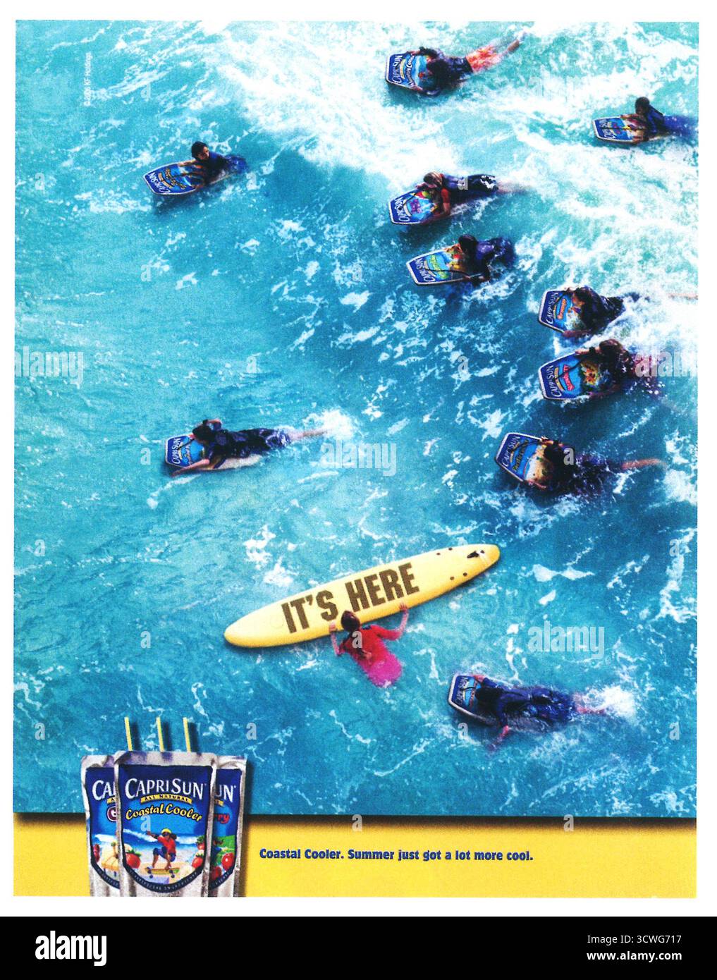 2006 Capri-Sun Coastal Cooler Kids Drink Ad Stockfoto