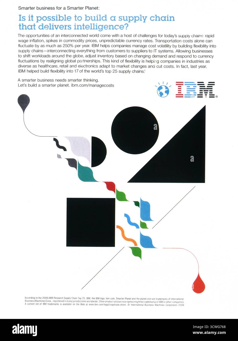 2009 IBM Smarter Business for a smarter Planet Ad Stockfoto