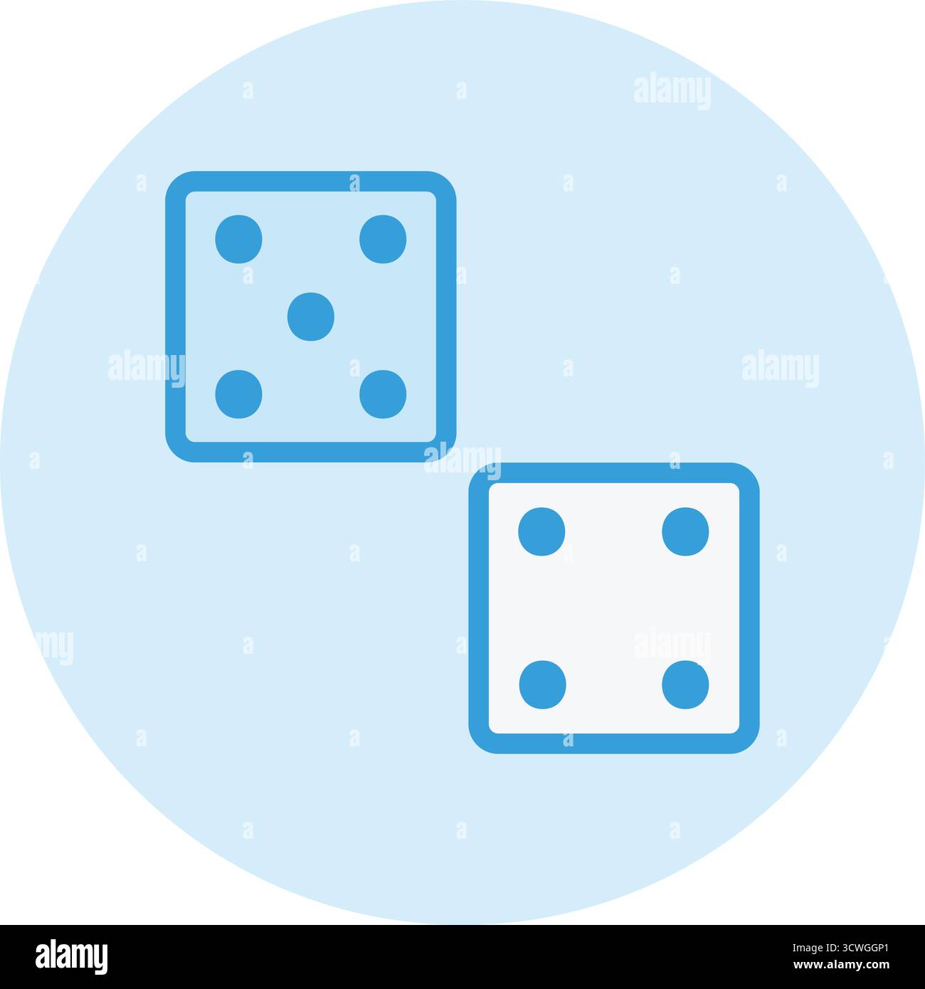 Dices Vector Icon Design Illustration Stock Vektor
