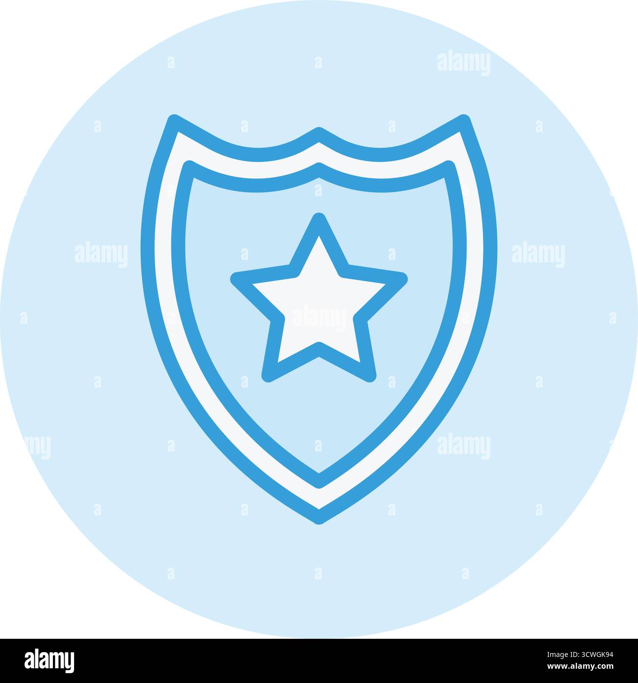 Polizeiabzeichen Vektor-Symbol-Design-Illustration Stock Vektor