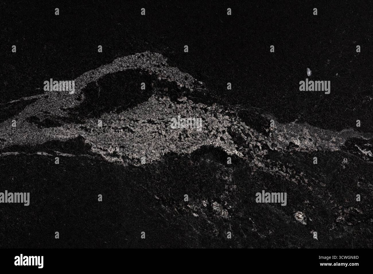 Modern Via Lactea – Granit, Textur in schwarzer Farbe für Ihren einzigartigen Design-Look. Stockfoto
