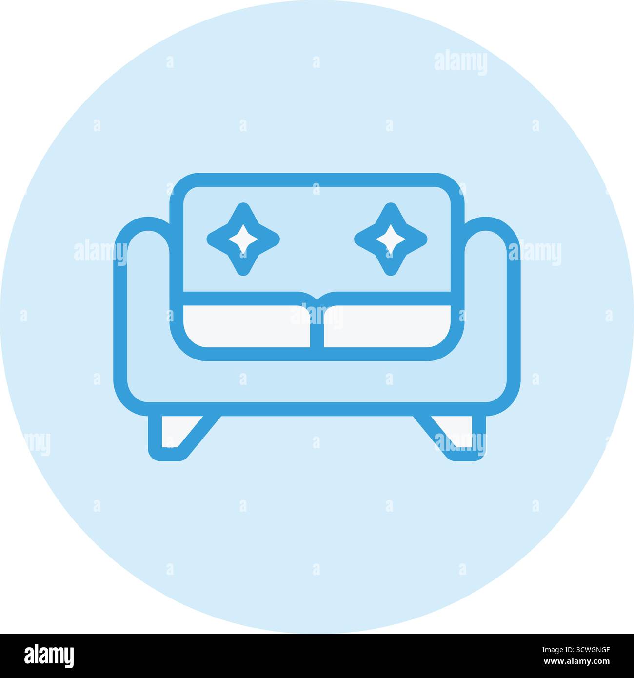 Sofa Vektor Symbol Design Illustration Stock Vektor