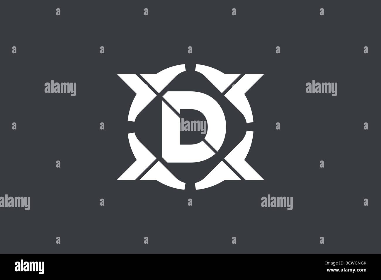 Abstraktes modernes Logo-Template-Vektor-Design mit Buchstabe d Stock Vektor