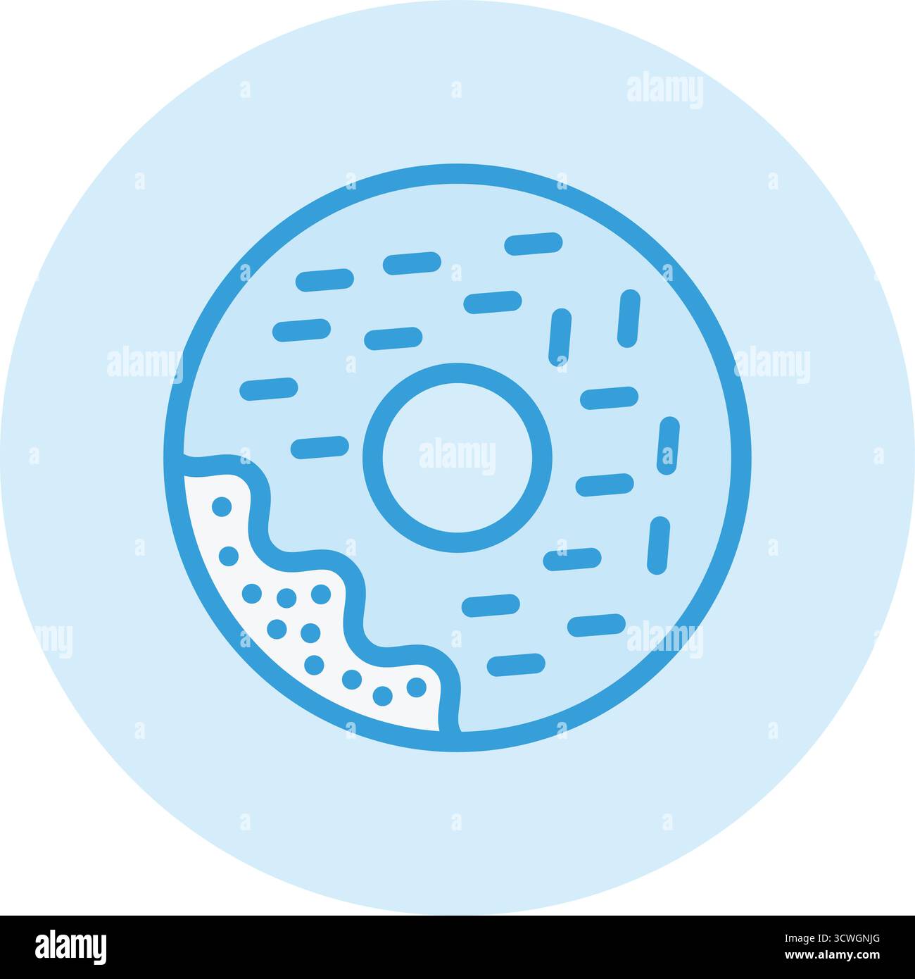 Donut-Vektor-Symbol-Design-Illustration Stock Vektor