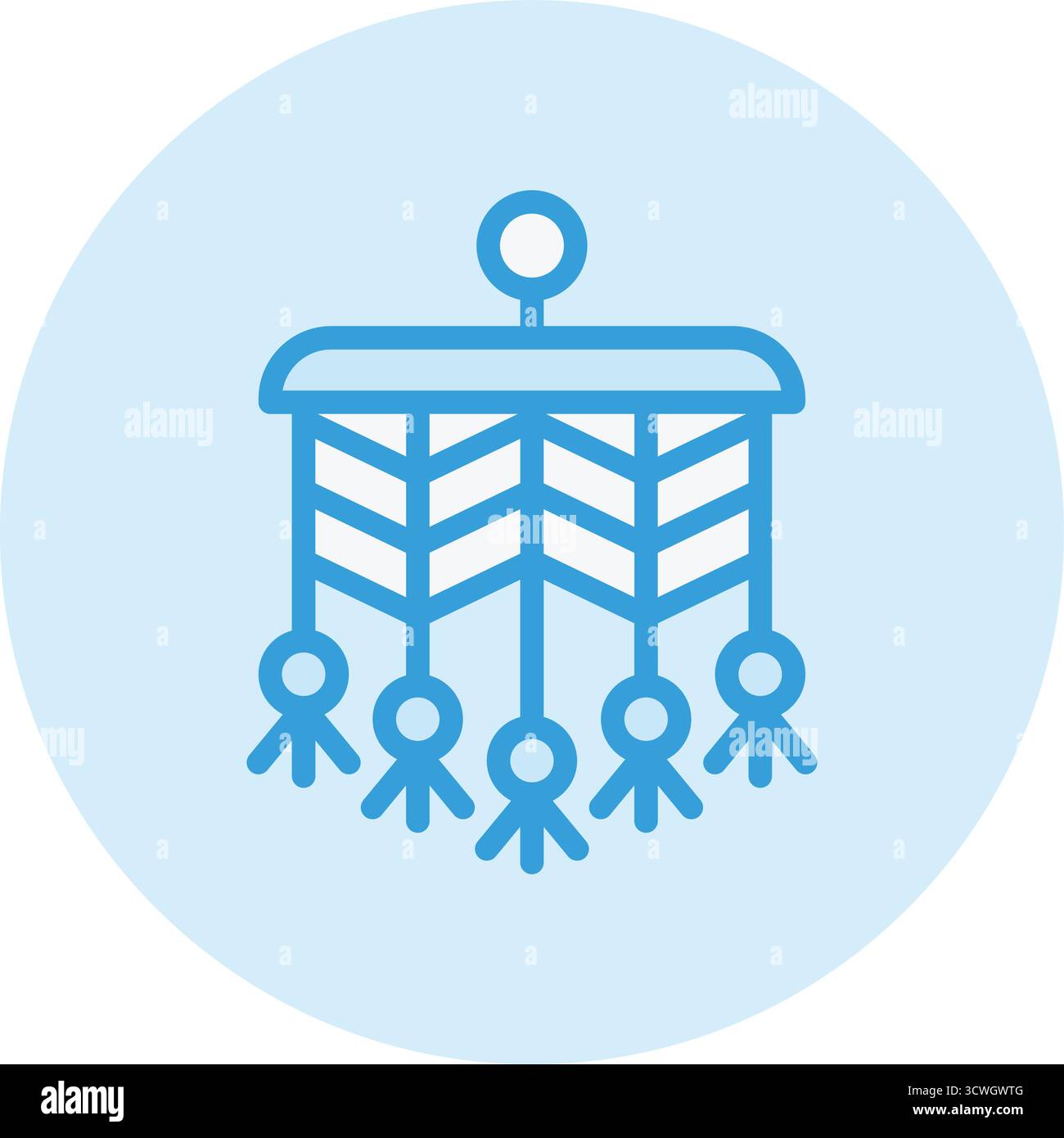 Makramee-Vektor-Symbol Design-Illustration Stock Vektor