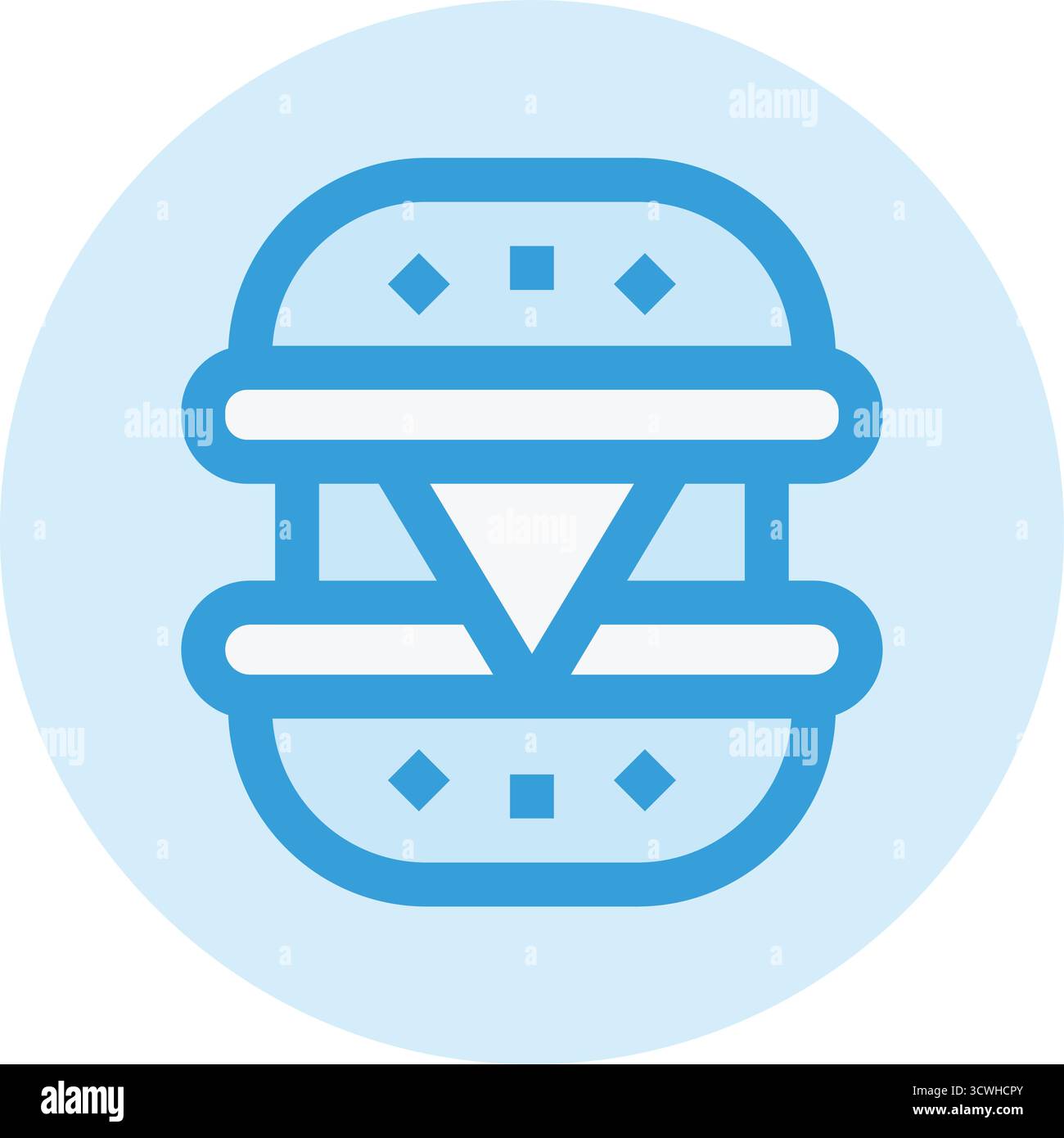 Cheese Burger Vector Icon Design Illustration Stock Vektor