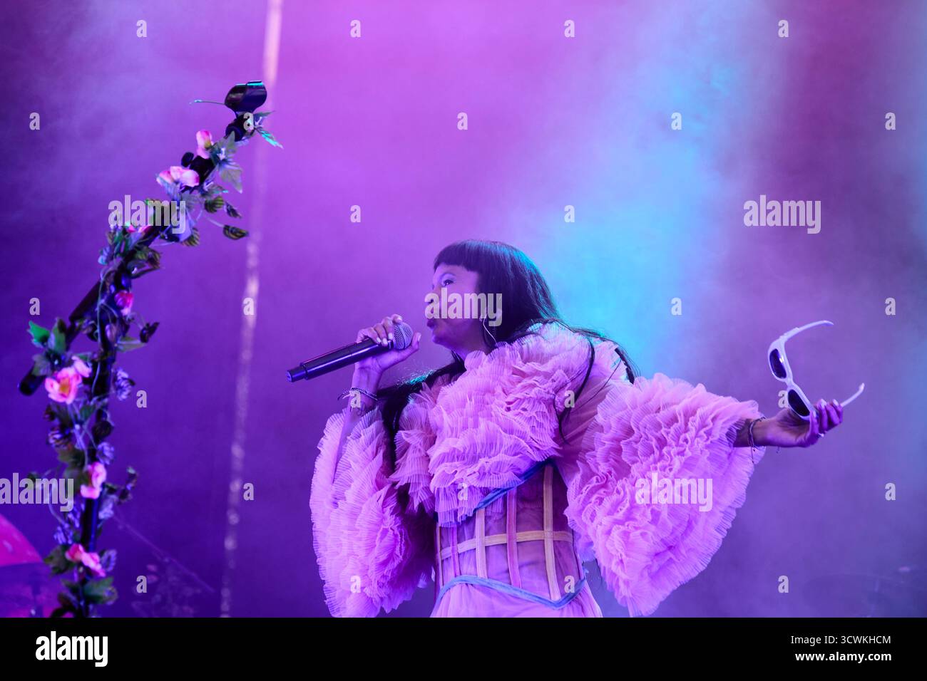 Madrid, Spanien. Oktober 2025. Bomba Estéreo Konzert in Madrid anlässlich des Hispanic Heritage Day Credit: Paula González/Alamy Live News Stockfoto