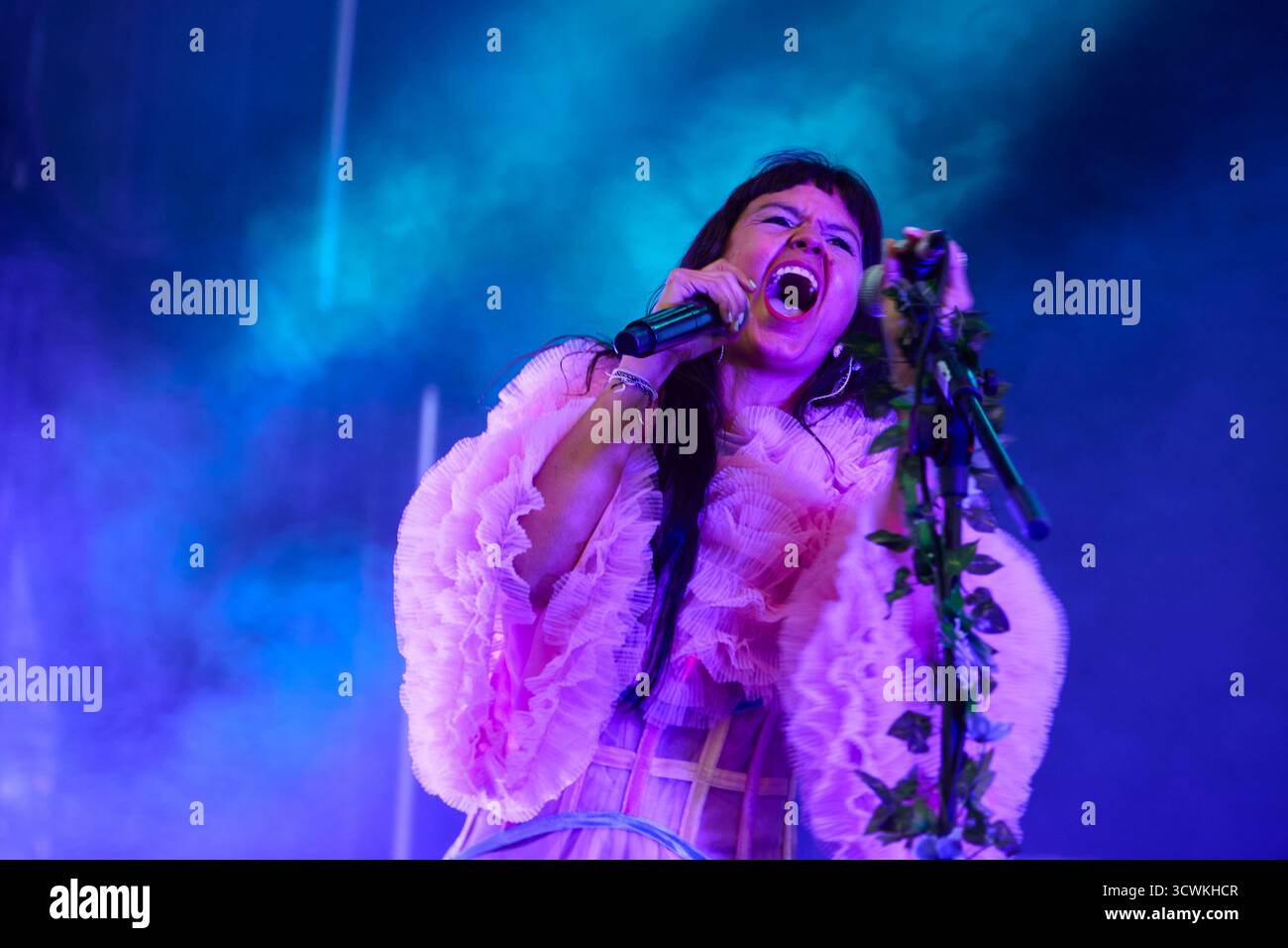 Madrid, Spanien. Oktober 2025. Bomba Estéreo Konzert in Madrid anlässlich des Hispanic Heritage Day Credit: Paula González/Alamy Live News Stockfoto